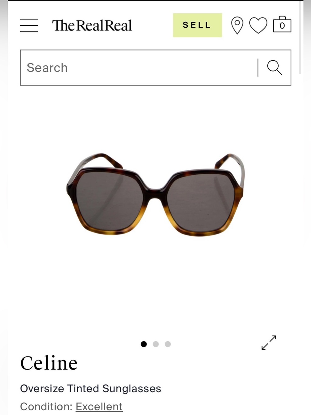 Celine Oversized Tortoiseshell Sunglasses CL40230F Made in Italy. EUC